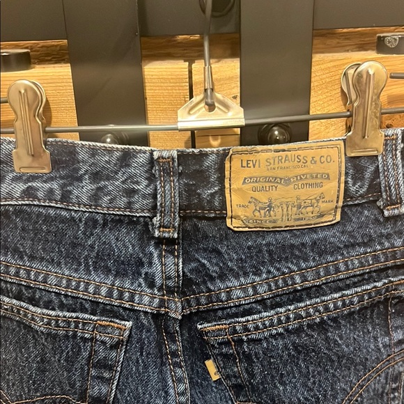 Levi's Dark Indigo Straight Leg Jeans - Picture 7 of 13